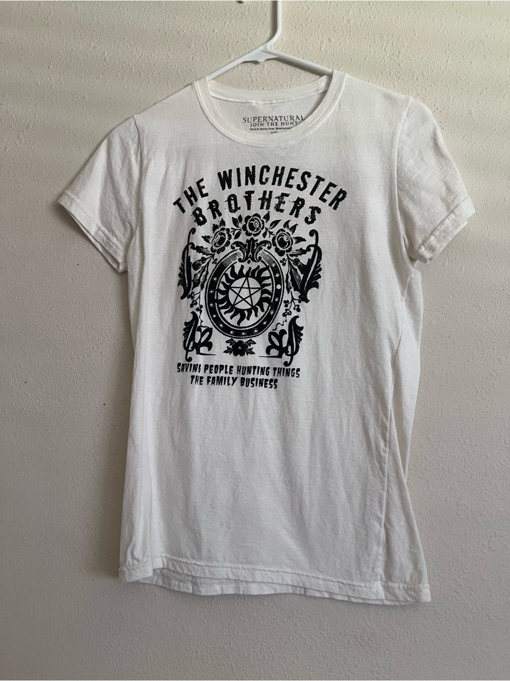 Supernatural The Winchester Brothers White Graphic Tee